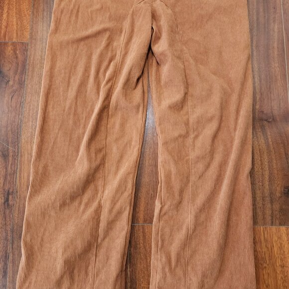 Women's Boho Orange Corduroy soft oversized overalls - Picture 6 of 11